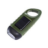 Outdoor Hand-cranked Power Generation Led Flashlight Strong Light Solar USB Charging