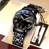 Men's Watch Steel Band Double Calendar Luminous Waterproof