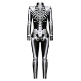 Halloween Skeleton 3D Digital Printing Shaping Jumpsuit